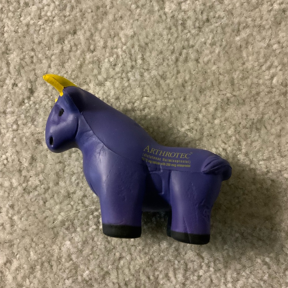 Vintage Arthrotec‎ Rep Purple Bull Stress Ball Pharma Rep RARE